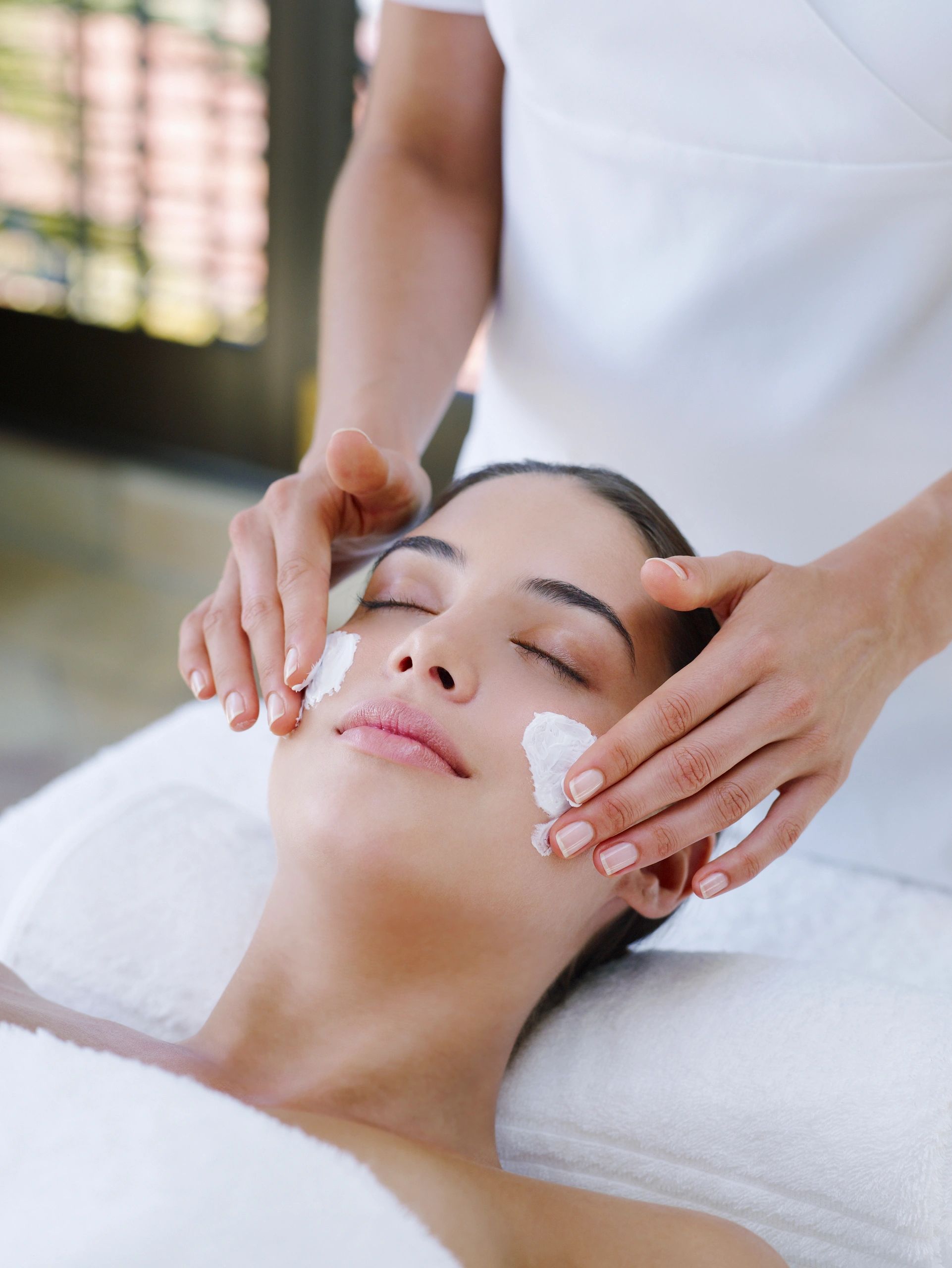 Skin care facial treatment close-up at Accent Beauty