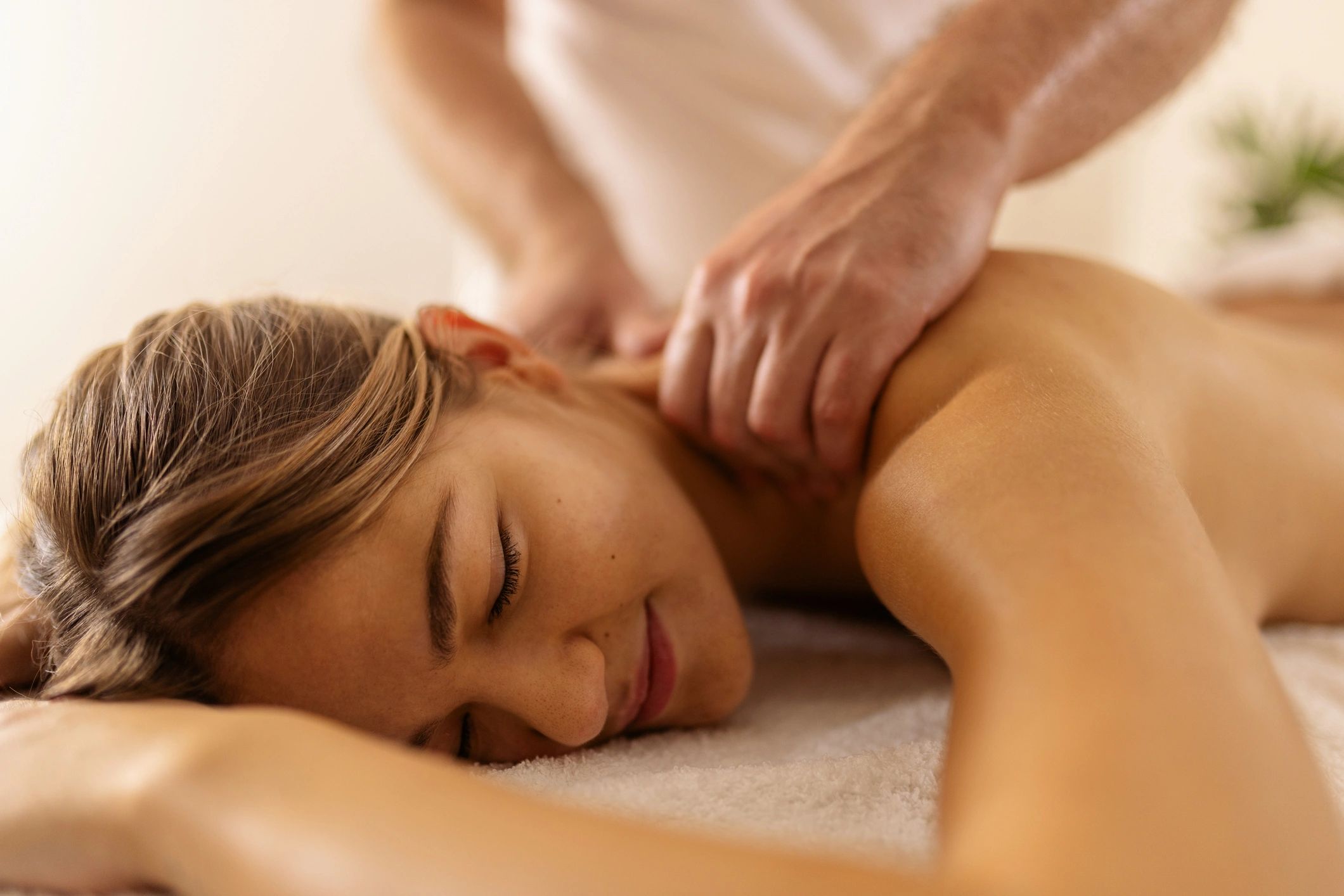 Professional massage therapy session at Accent Beauty