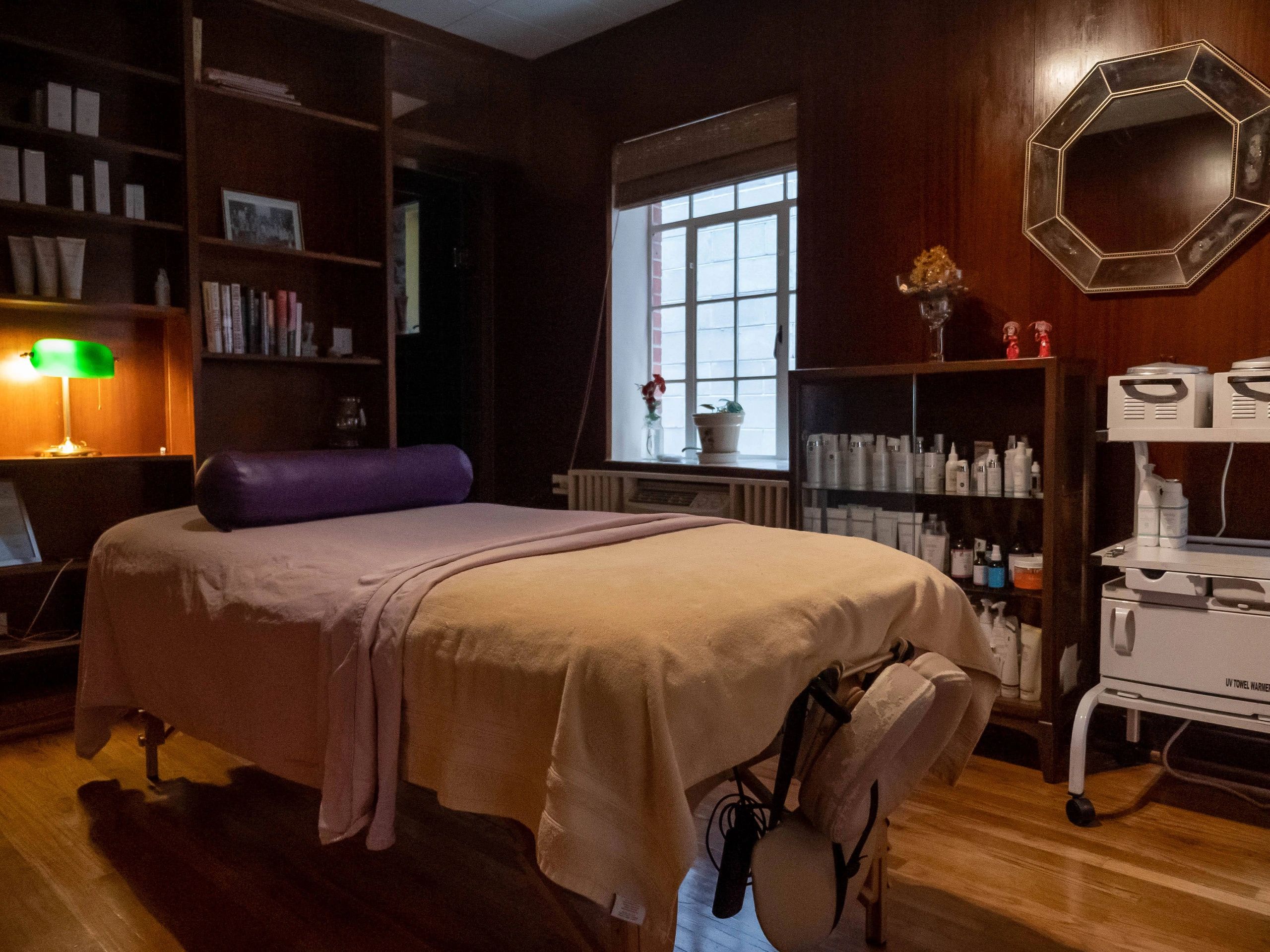 Facial and massage treatment room at Accent Beauty in Denver's Golden Triangle